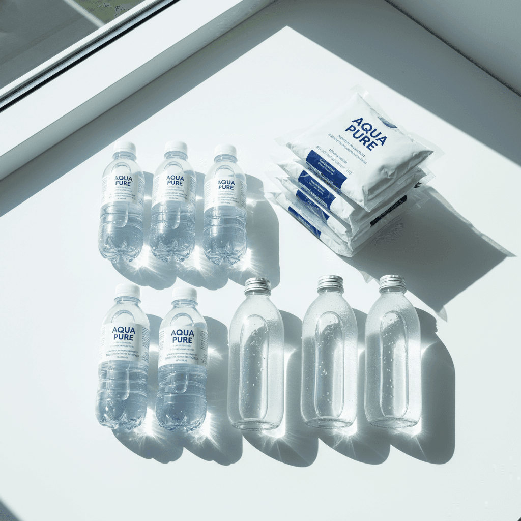 Reign Natural Mineral Water retail display