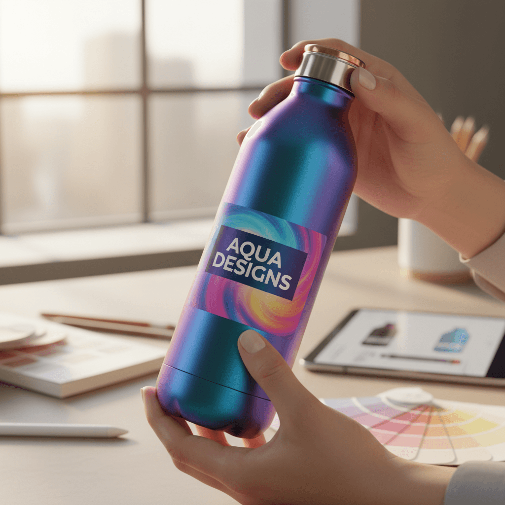 Detailed view of Reign brand label on water sachet